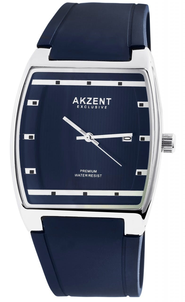 Relógio Akzent® Homem com Bracelete em Silicone - 2500002-003