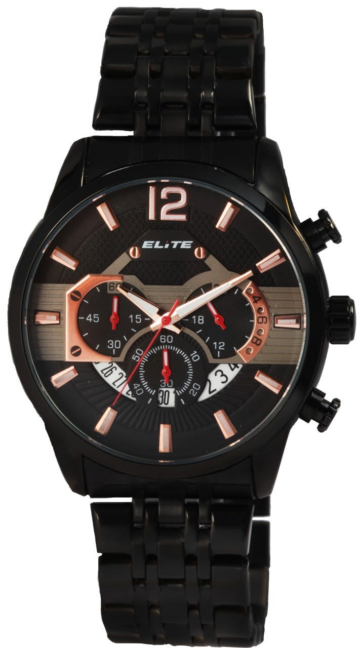Elite ® Relógio Homem Cronógrafo com Pulseira em Aço Inoxidável - 2800085-002