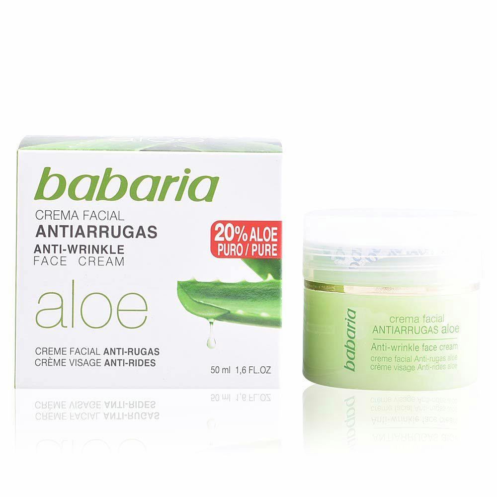 Creme de Rosto BABARIA Natural de Rosto Antirugas Aloe Creme (50 ml)
