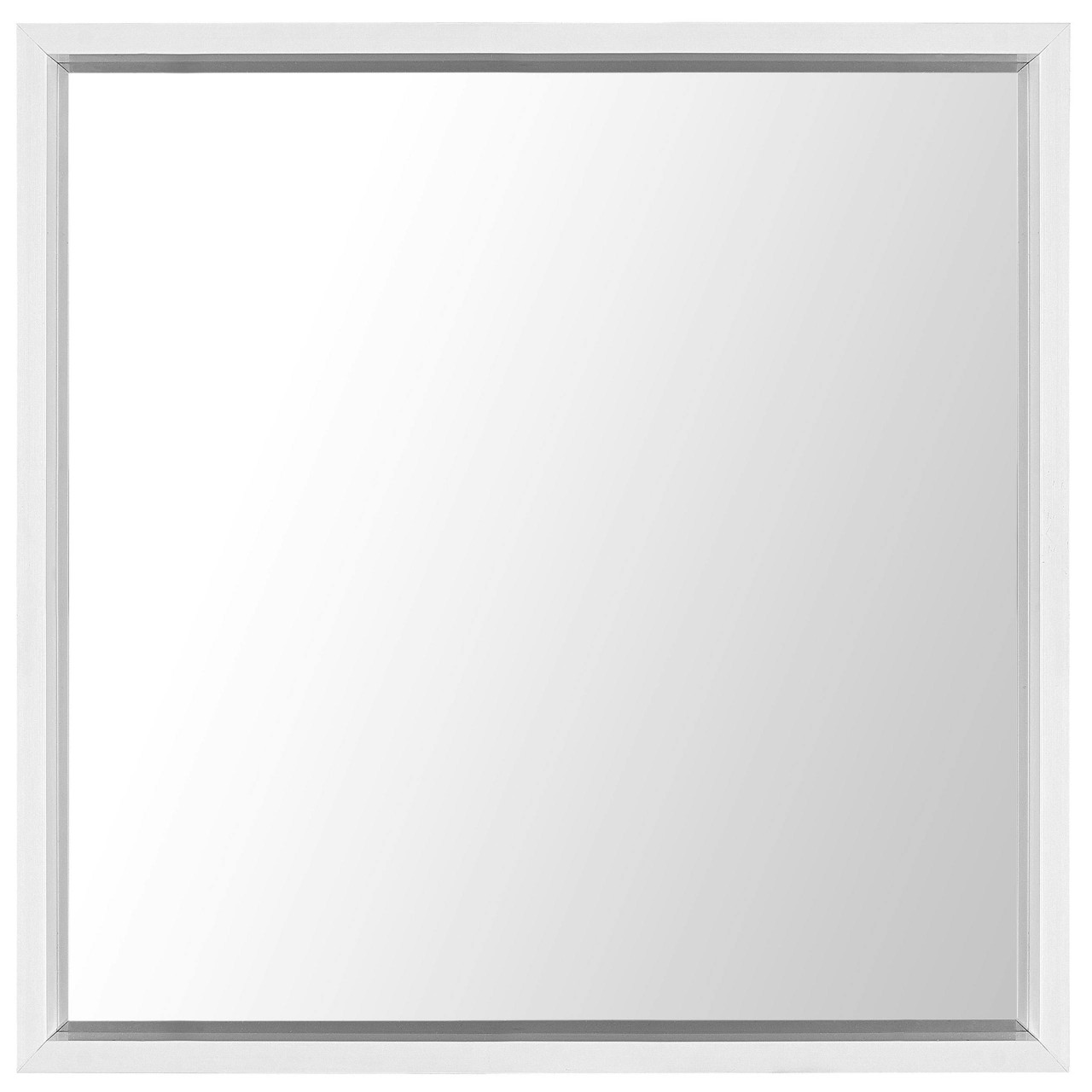 Espelho quadrado Brignoles em material sintético branco