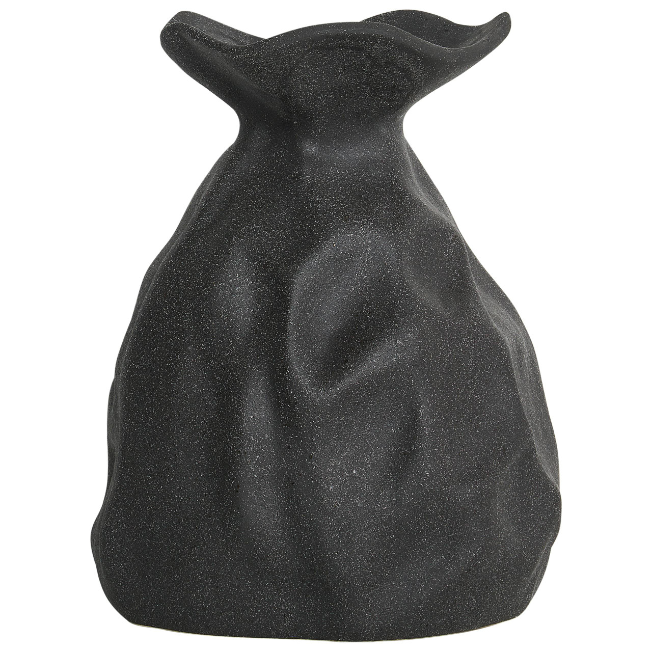 Jarro minimalista Coontail em grés preto