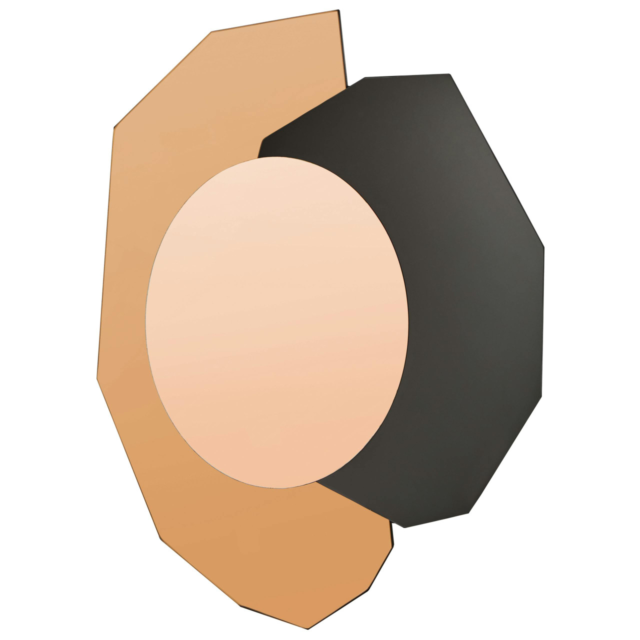 Espelho Troyon em Vidro Rosa-dourado com Moldura em MDF