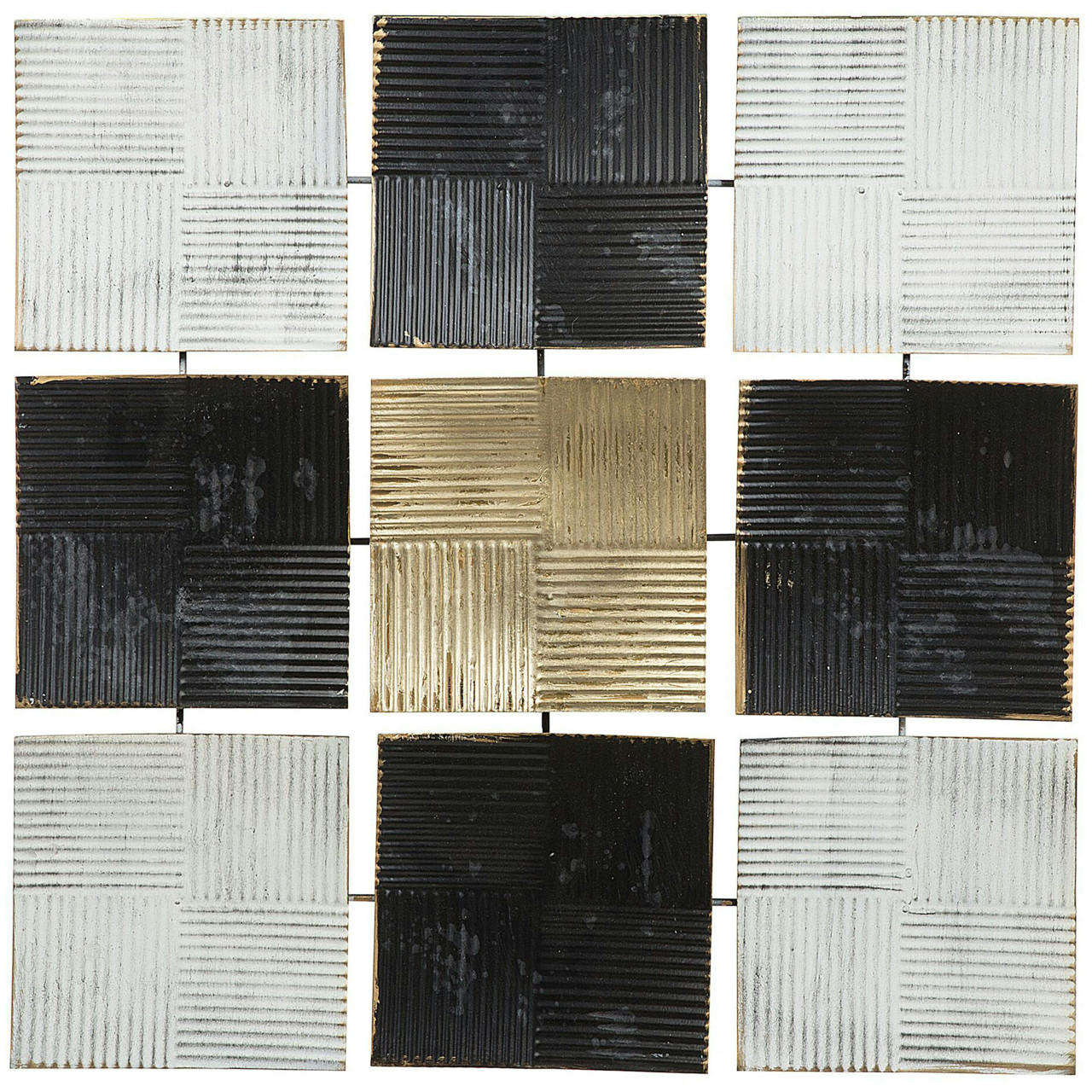 Decoração de parede Titanium em ferro branco