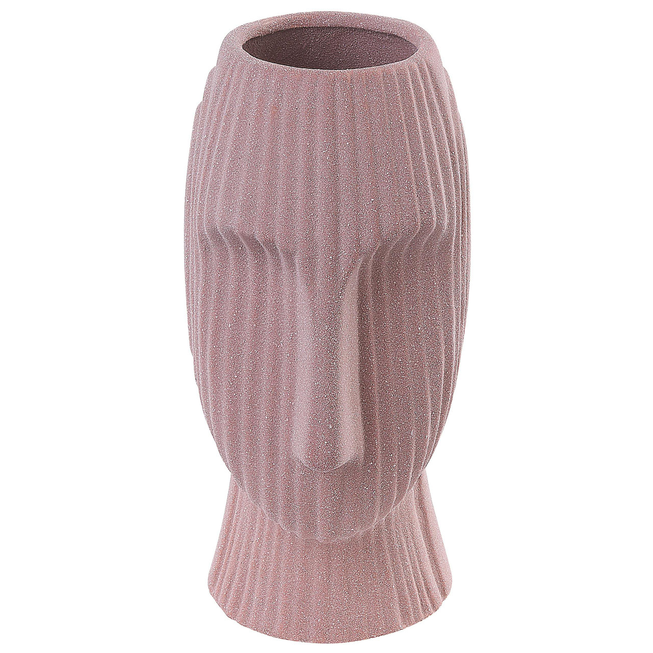 Jarro com motivo facial Pallini em grés rosa