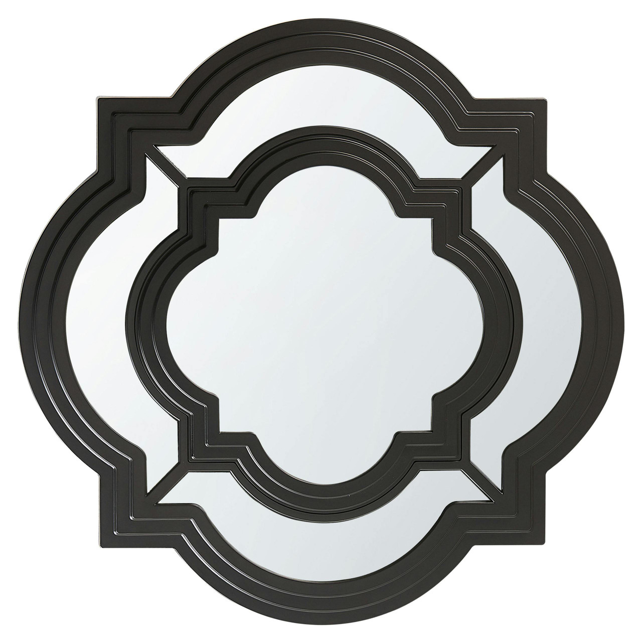 Espelho de parede Cobeta design moderno sintético preto