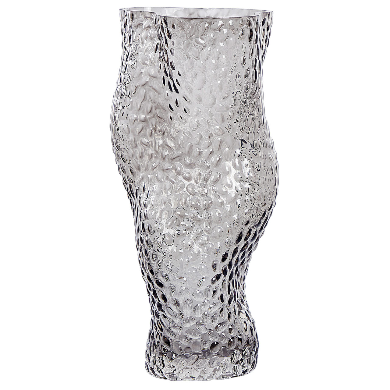 Vaso decorativo Dytiko em vidro cinzento