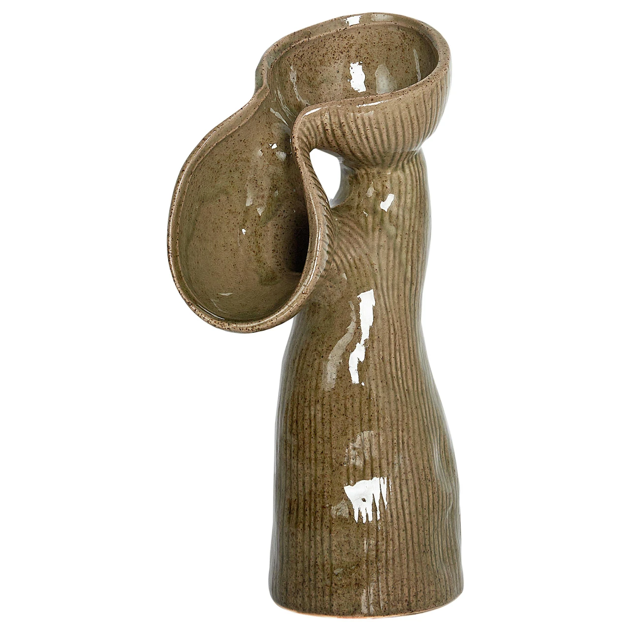 Vaso Calamus em Grés Verde