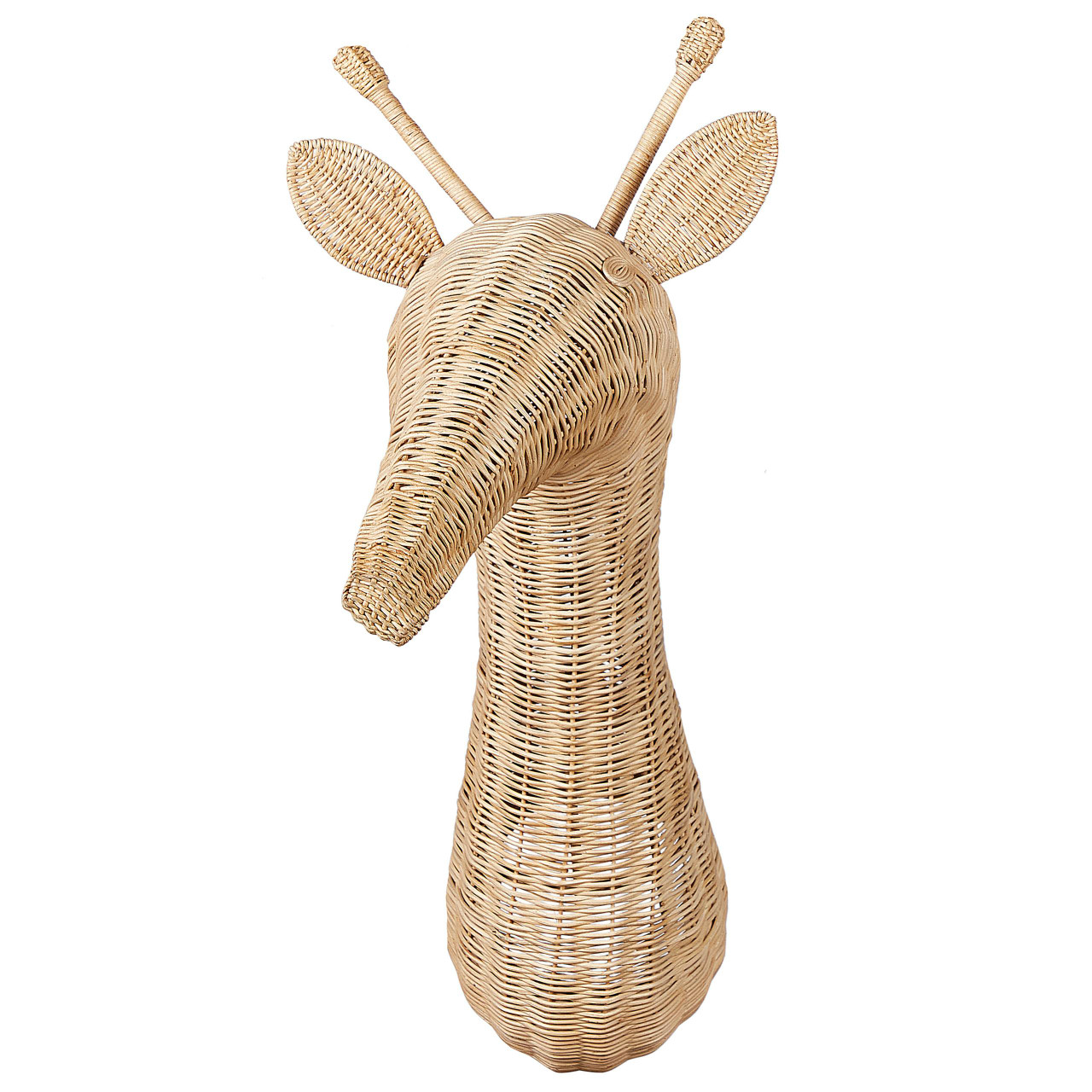 Decoração de parede girafa em rattan natural