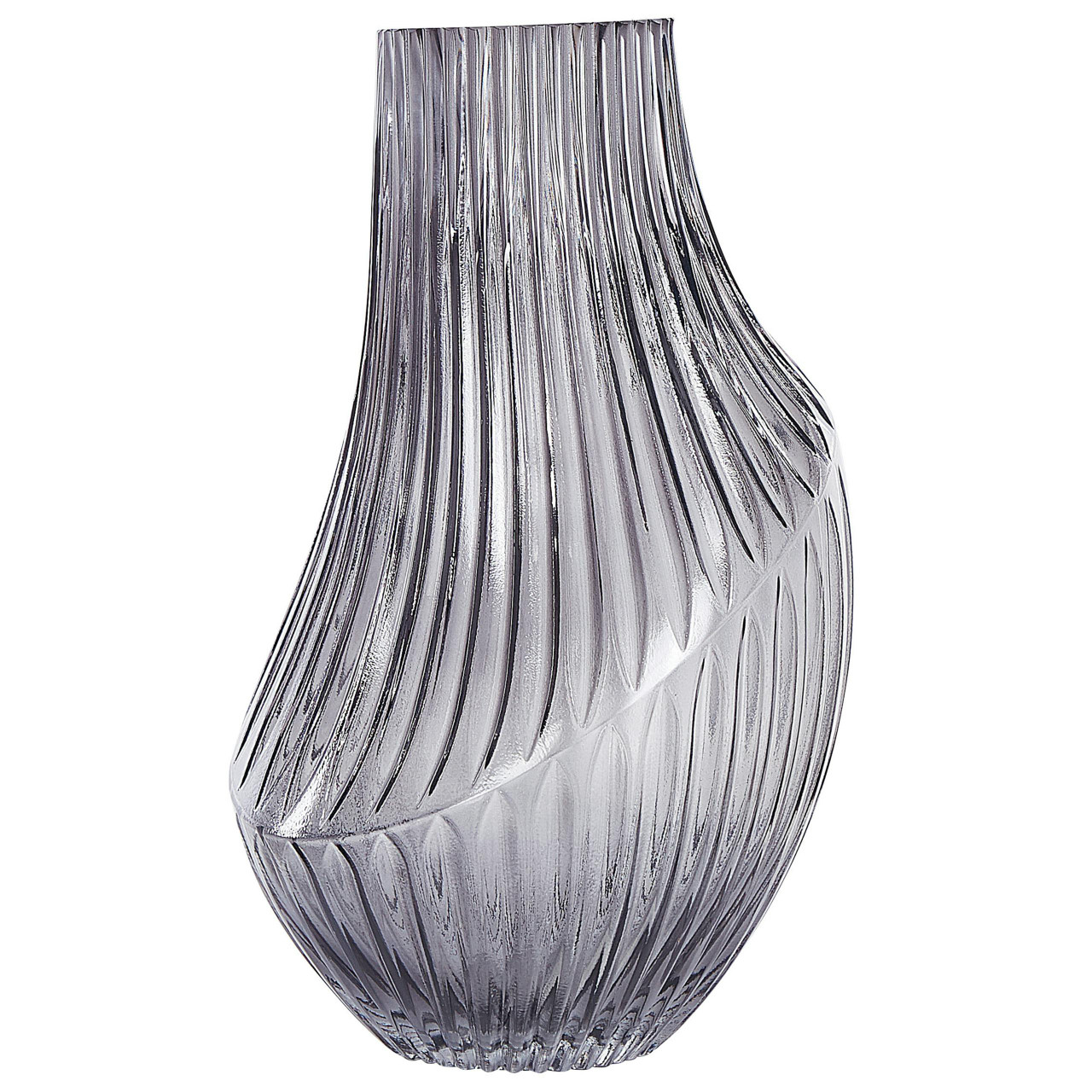 Vaso decorativo Myrsina em vidro cinzento