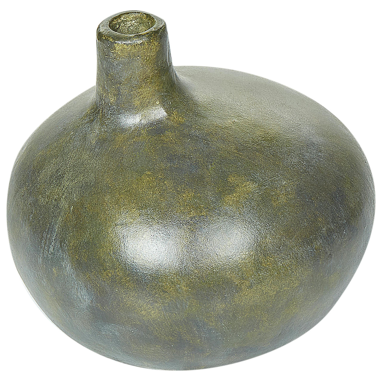 Vaso decorativo Klang em terracota com acabamento lacado cinzento