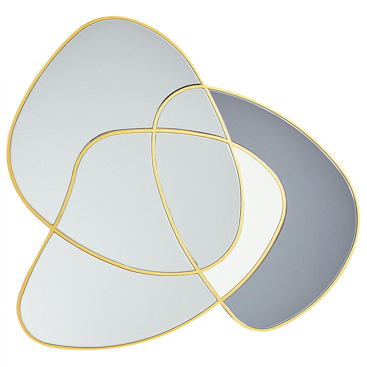 Espelho de parede Art Déco Tailly vidro dourado irregular