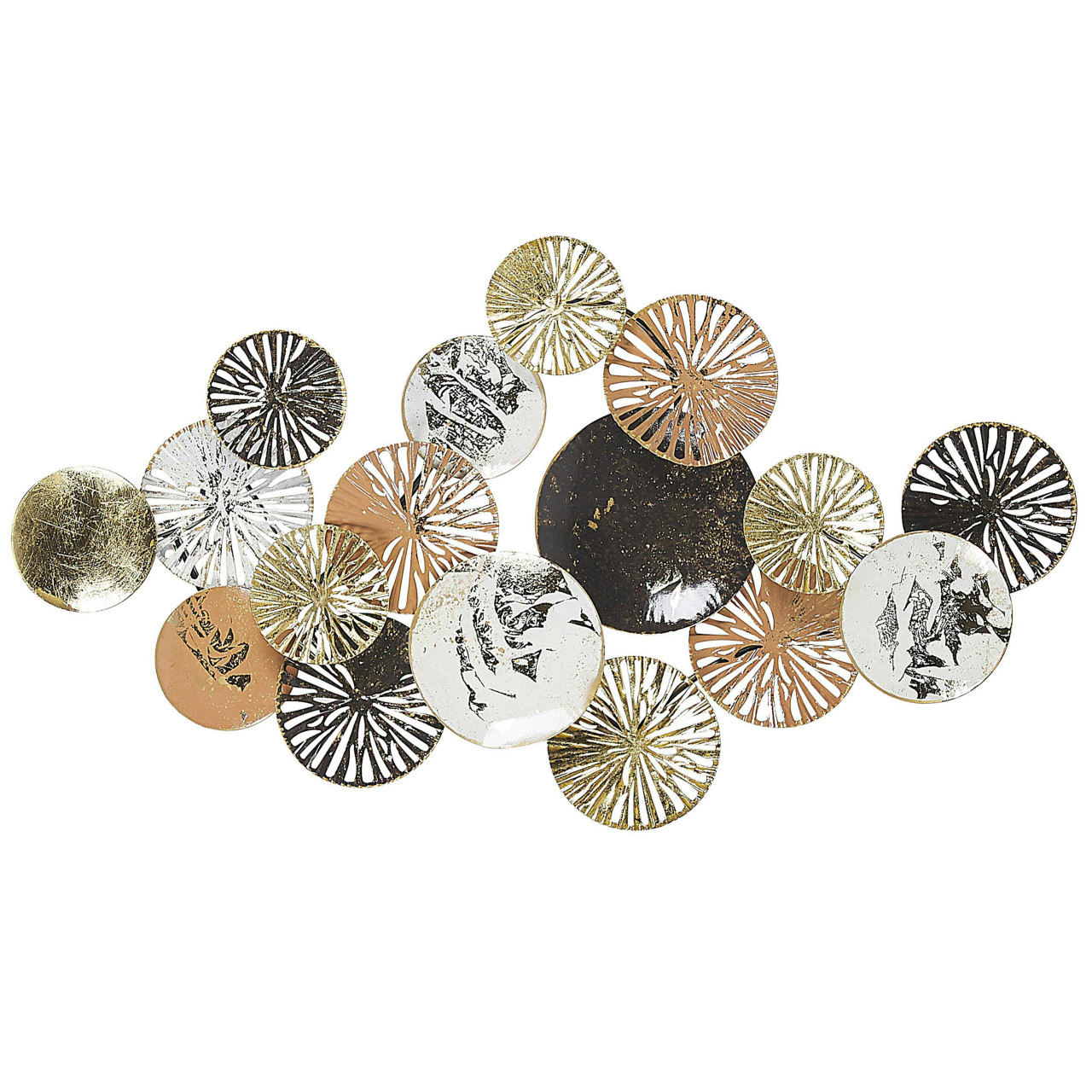 Decoração de parede Osmium em ferro prateado