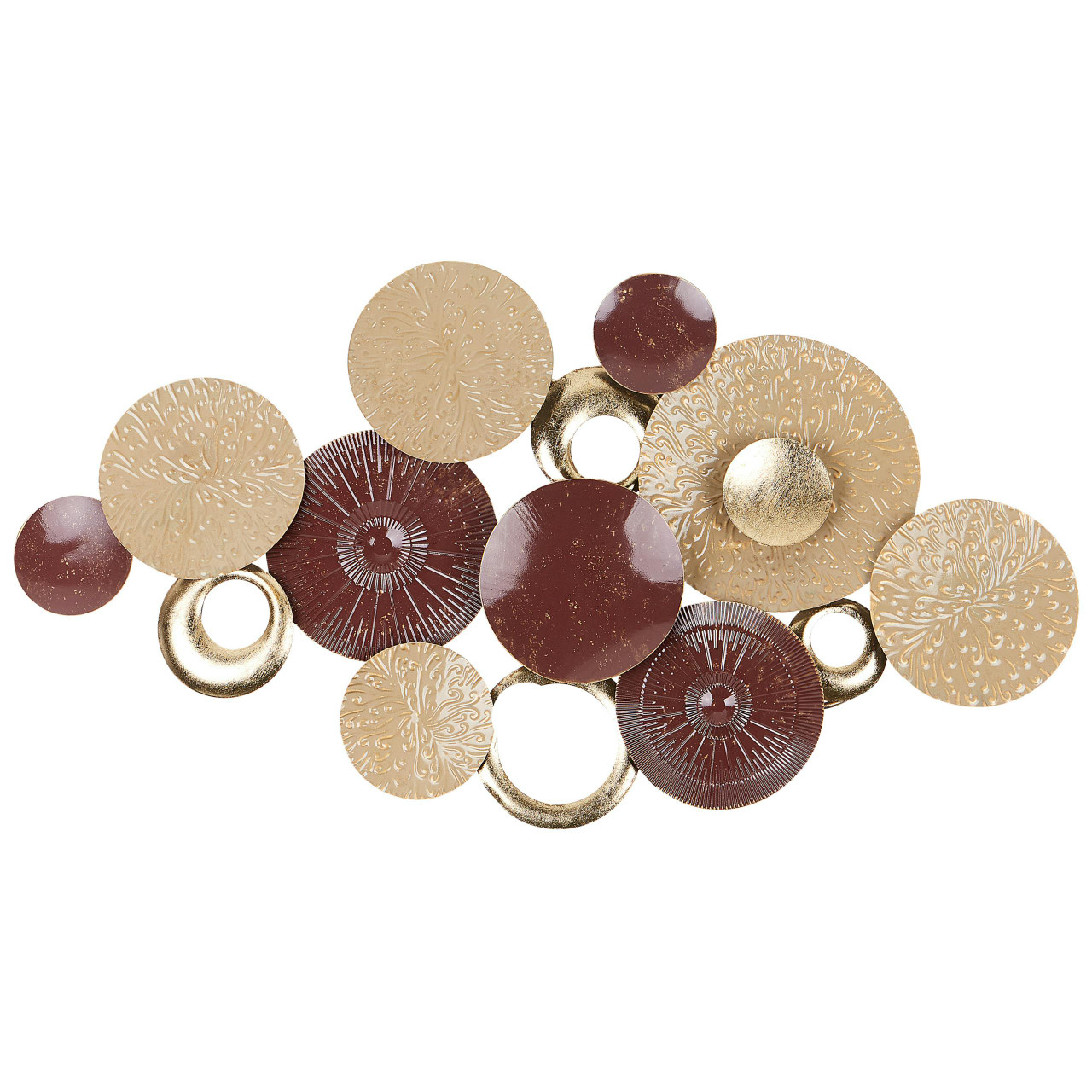 Decoração de parede Bromine em ferro dourado