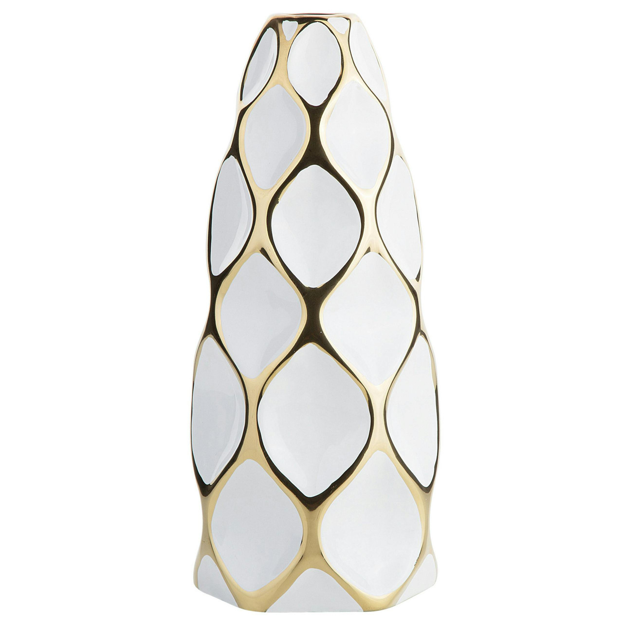 Vaso decorativo Avila em grés branco