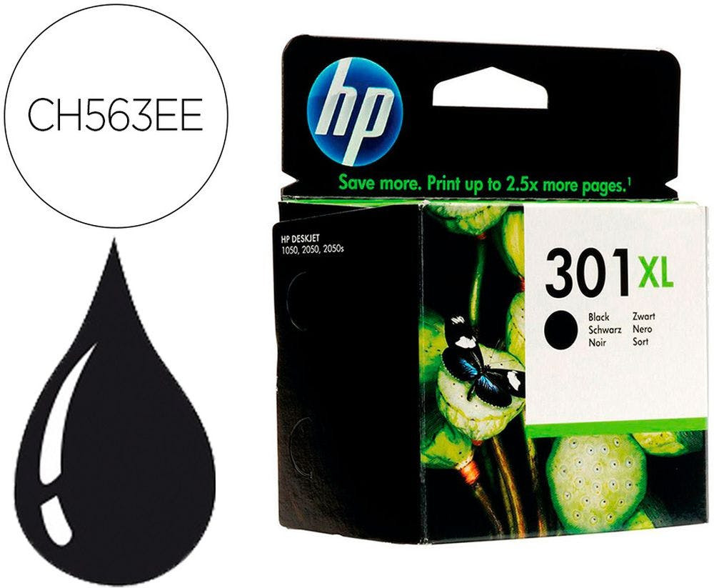 Tinteiro 301XL Preto compatível com impressoras HP