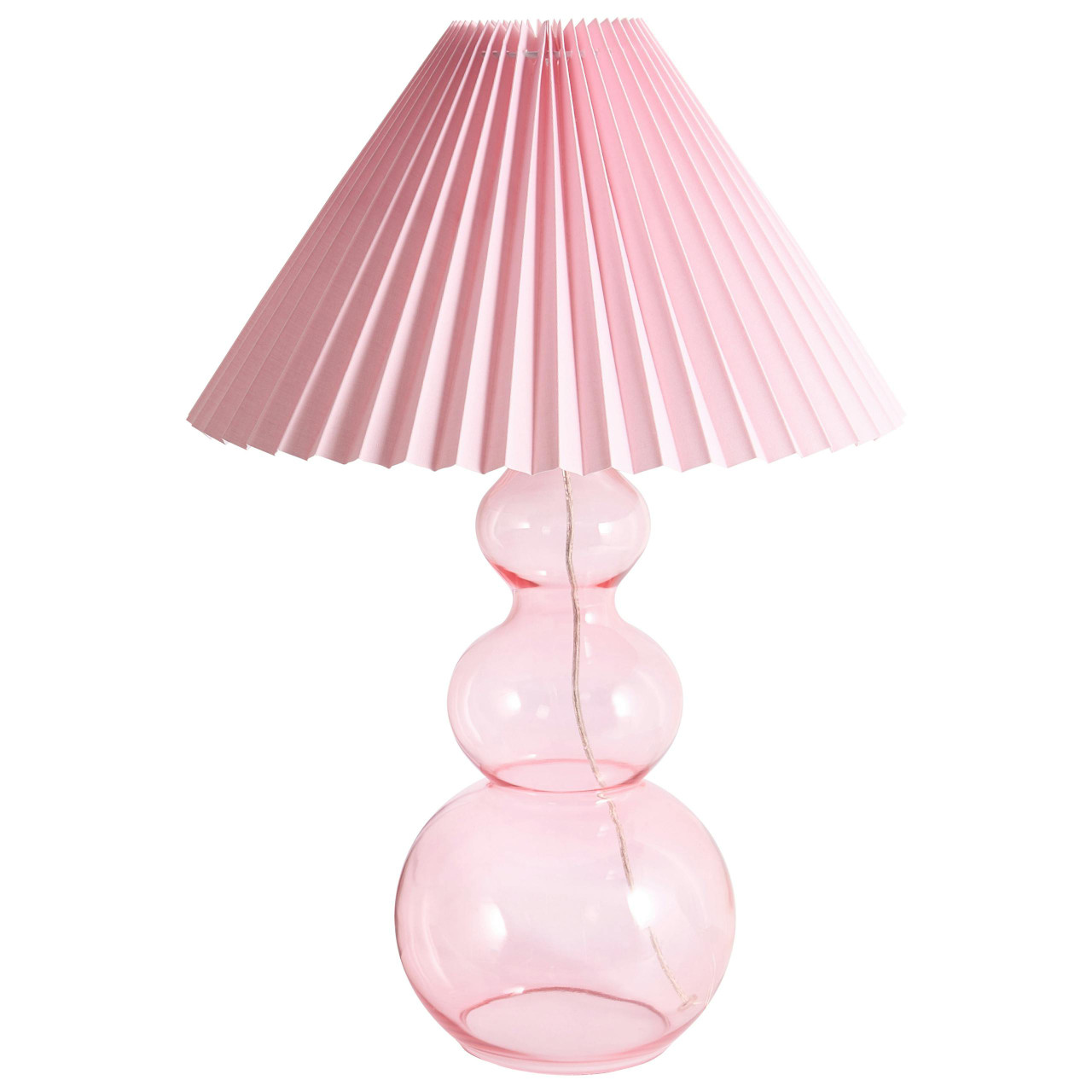 Candeeiro de mesa SENGWA Vidro Rosa