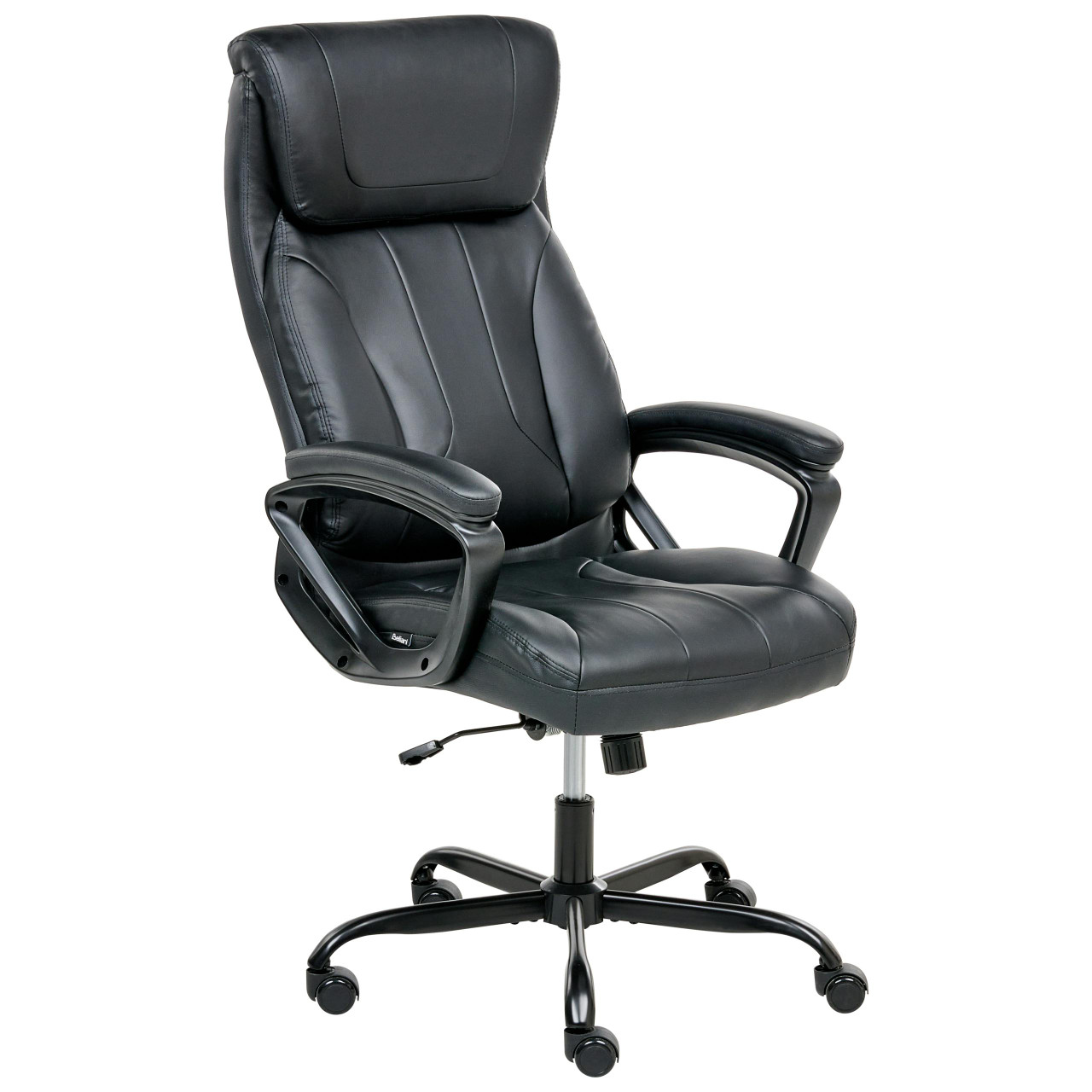 Silla Ejecutiva Beliani Proud De Piel Sintética Negro 66x66x122