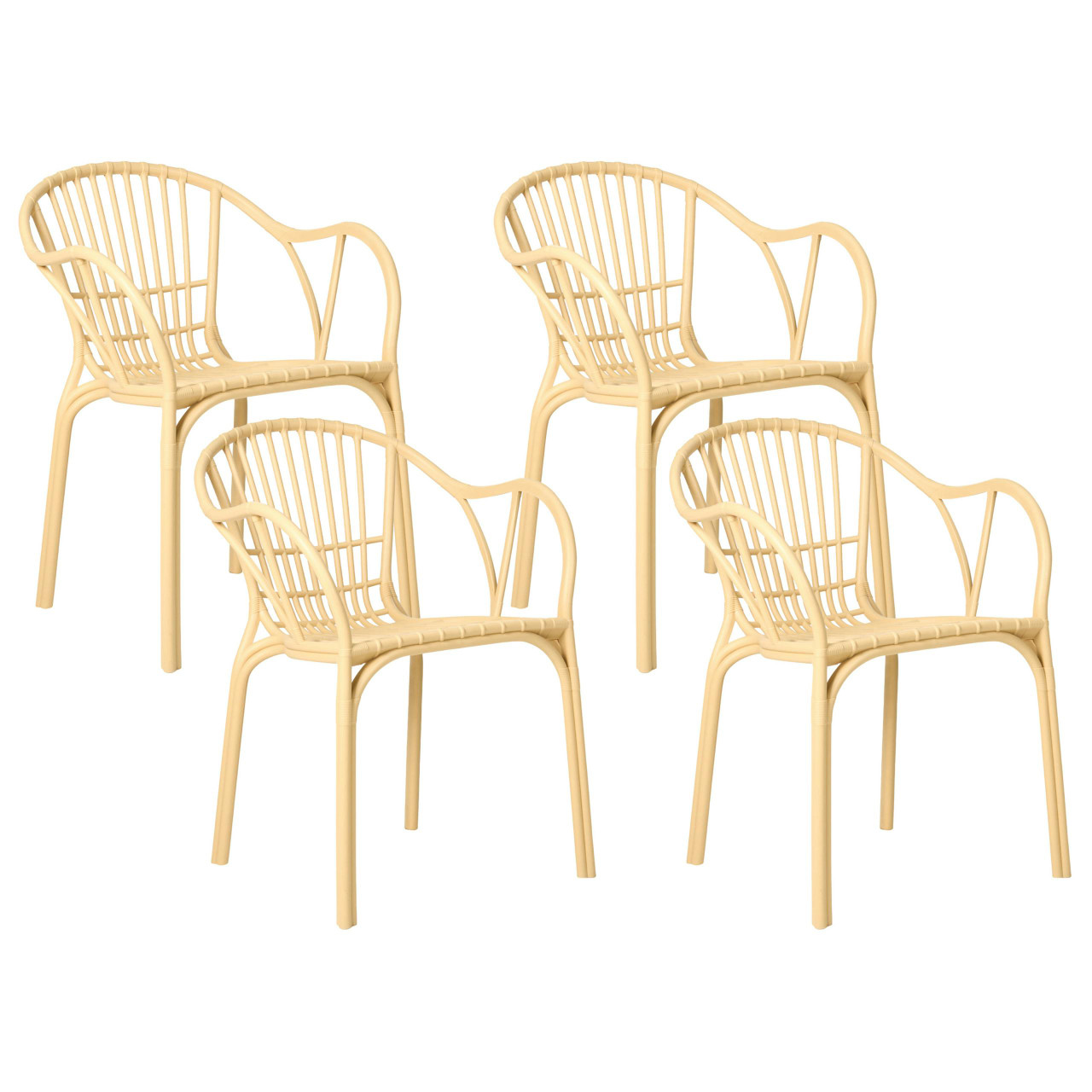 Cadeira de exterior/interior Andora em polipropileno beige