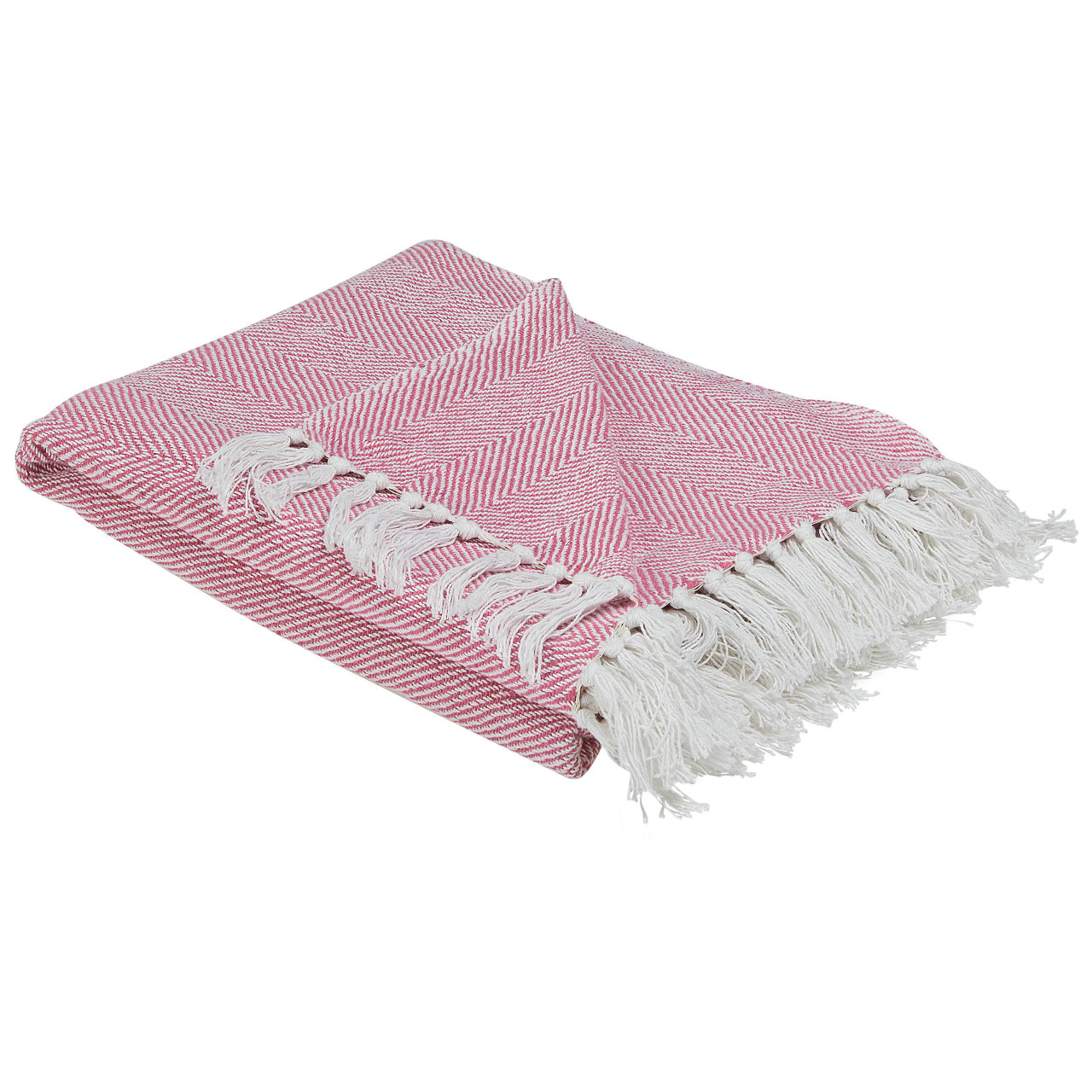 Manta Tangier em Algodão Rosa