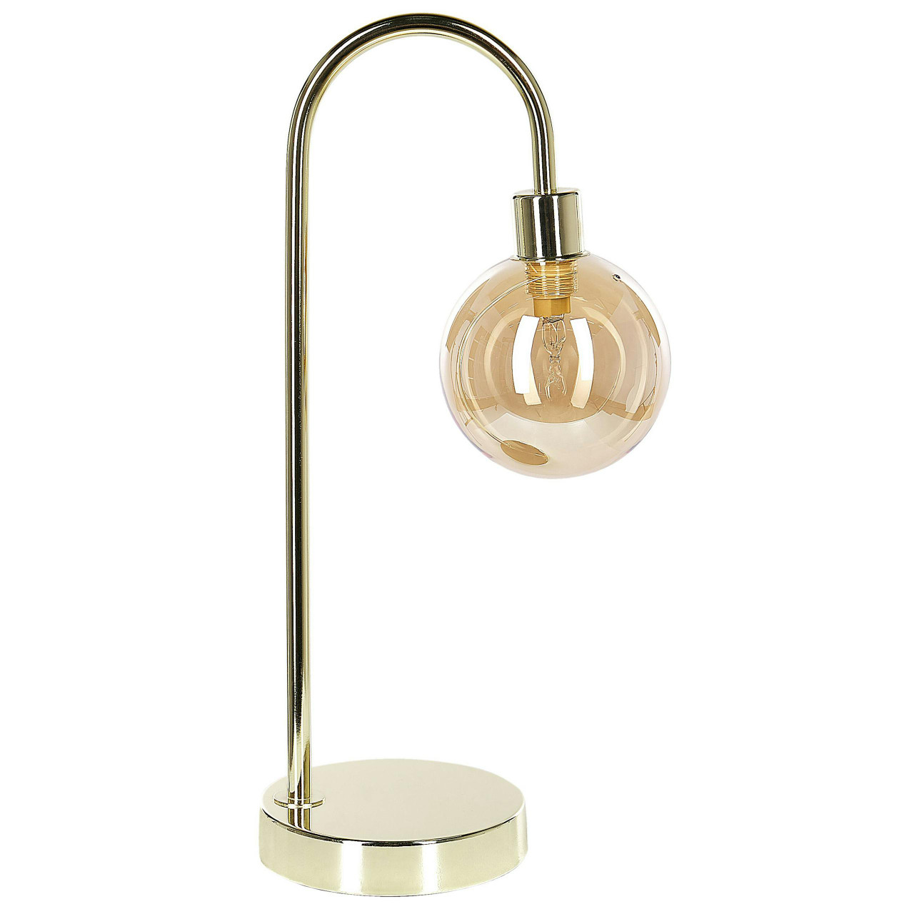 Candeeiro de mesa Ramis em aço dourado