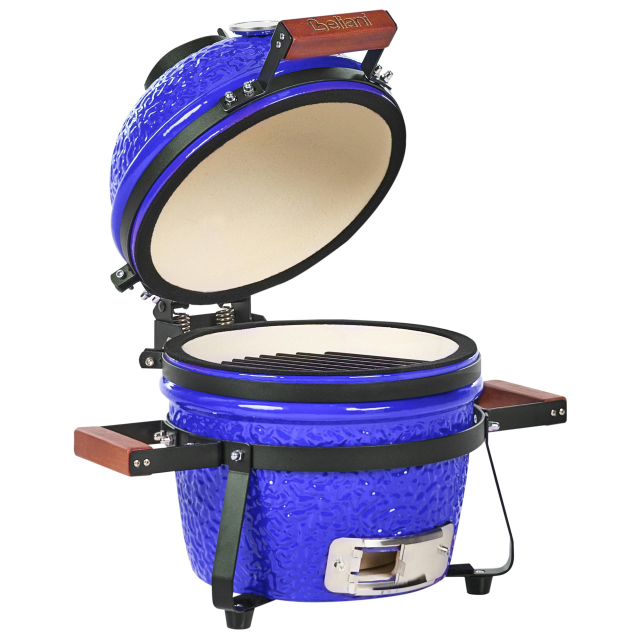 Mini grelhador de carvão KAMADO Cerâmica Azul