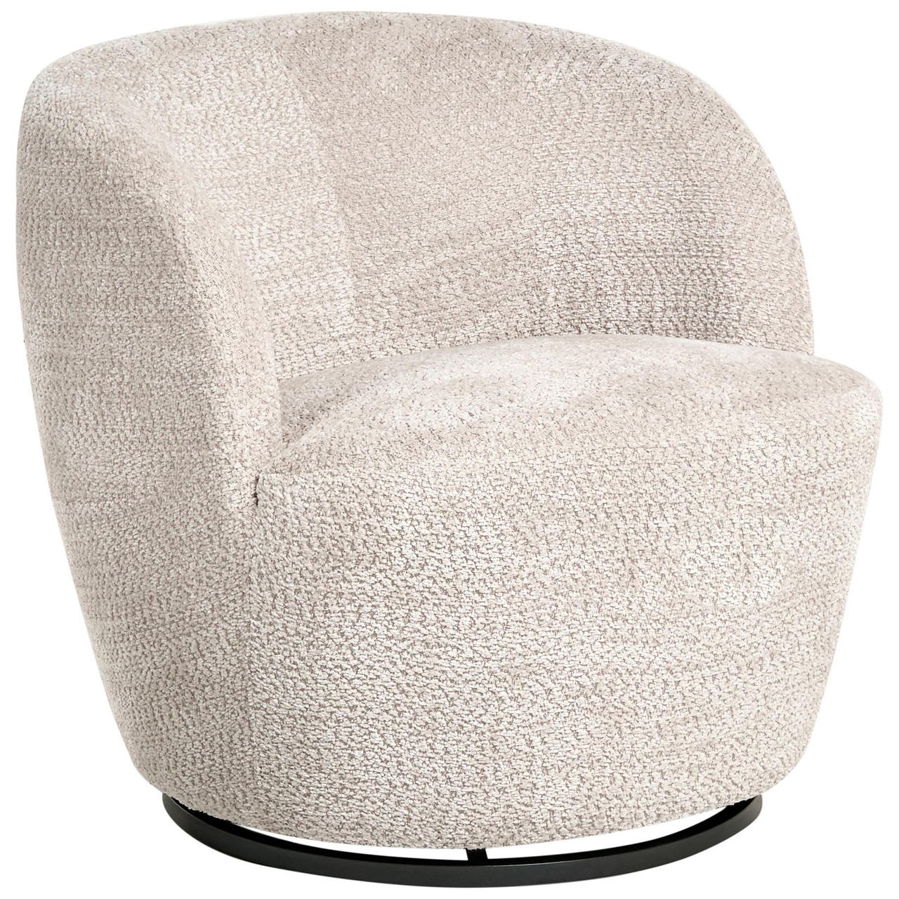 Sillón giratorio Kuolpa chenilla beige