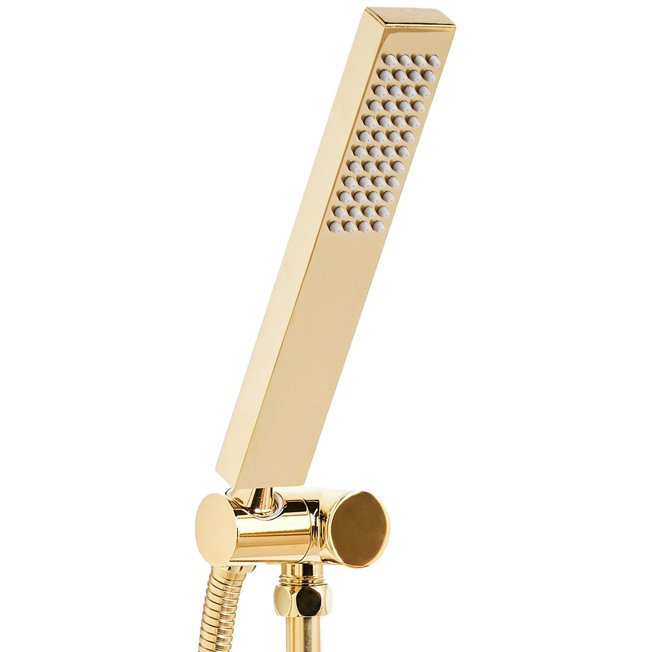Ducha de mão rectangular Tabacal latão dourado
