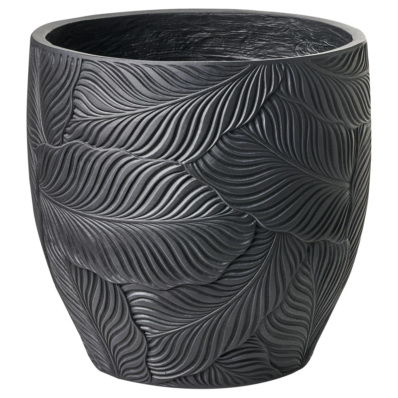 Vaso redondo BAIYUN em fibra de argila pintada