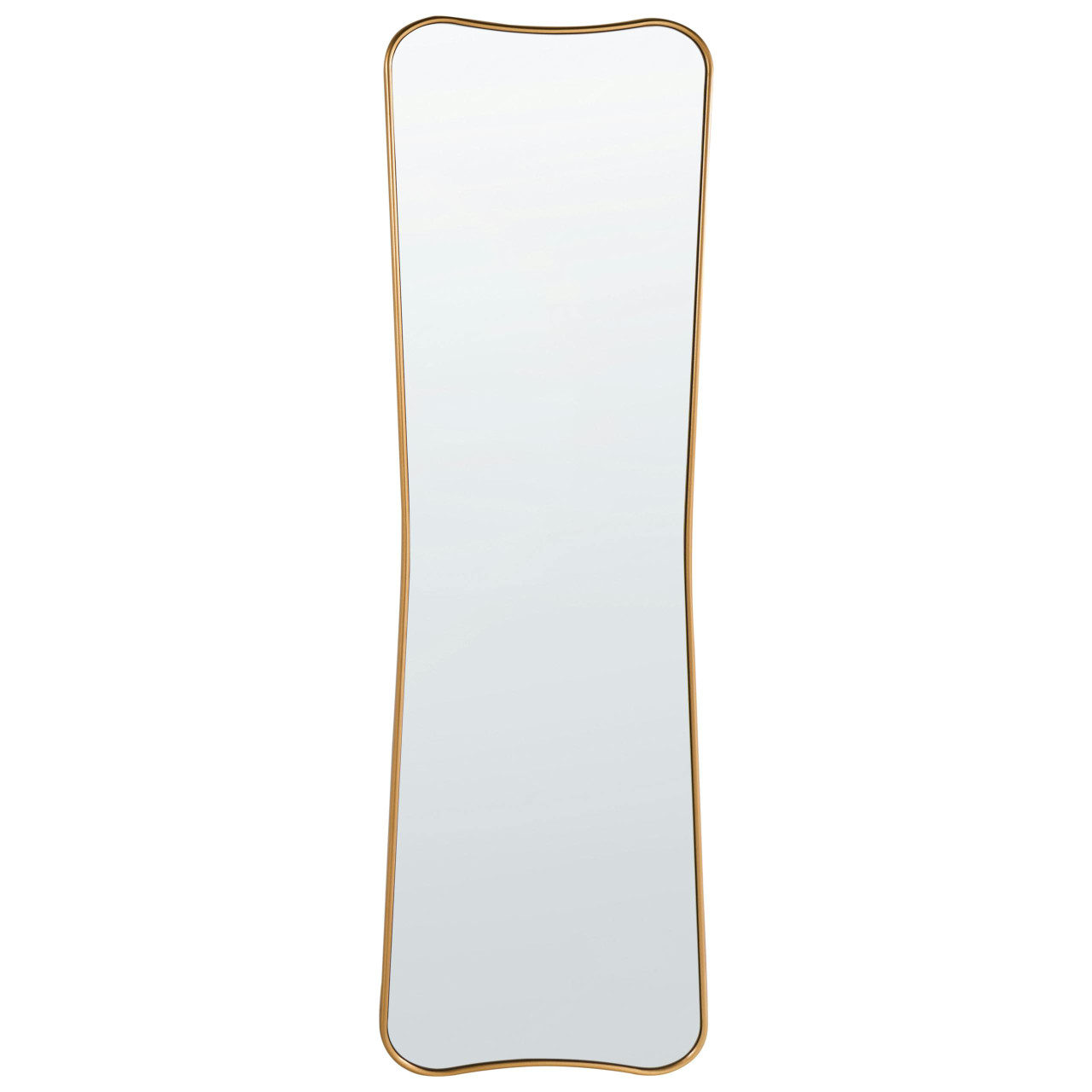 Espelho de parede irregular Brieuc com moldura MDF dourada