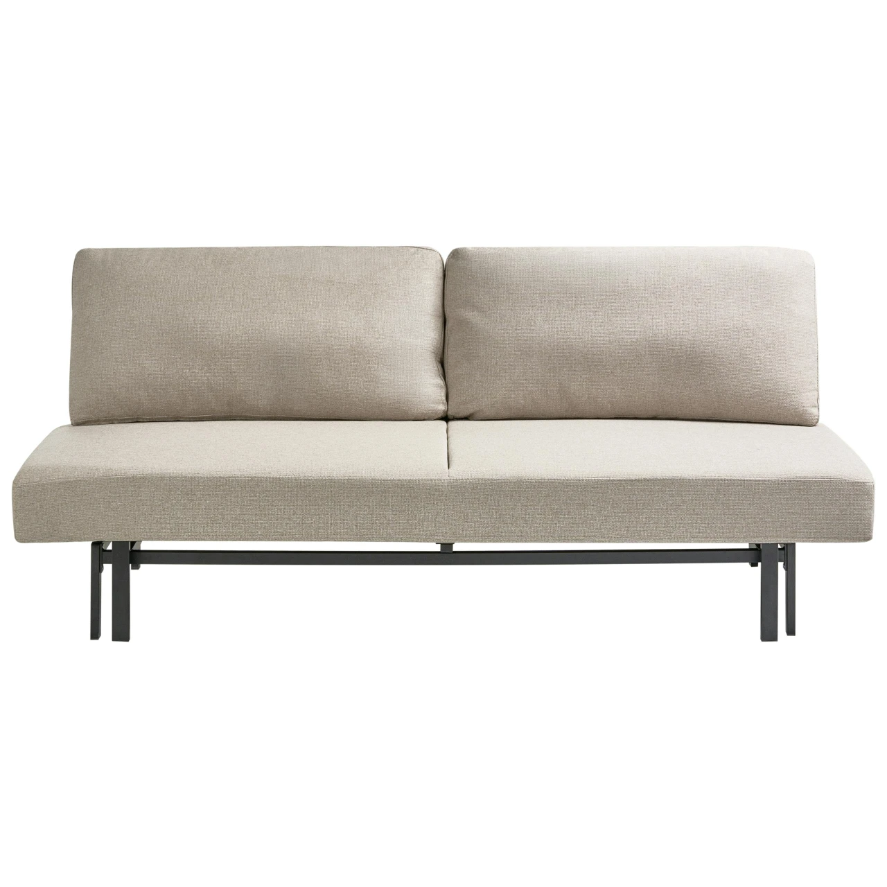 Sofá sem repousa-braços com função de dormir BELIANI Roykka de Tecido Creme 201x136