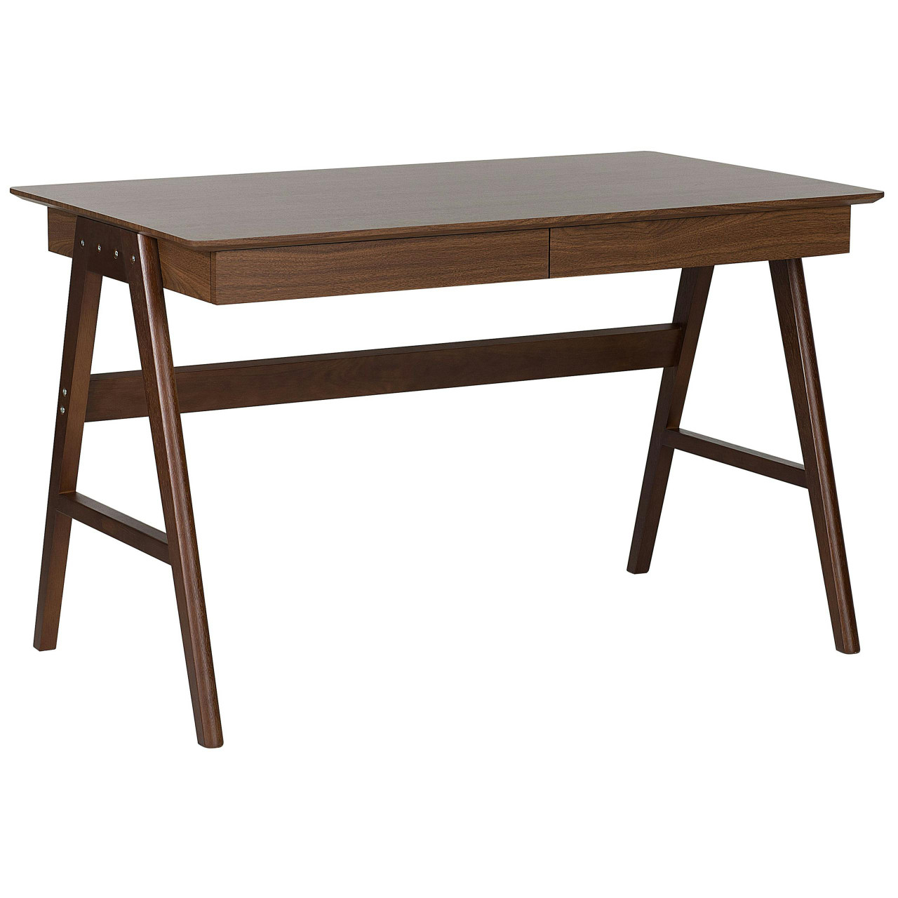 Secretária SHESLAY Castanho escuro 120 cm 70 cm com arrumação