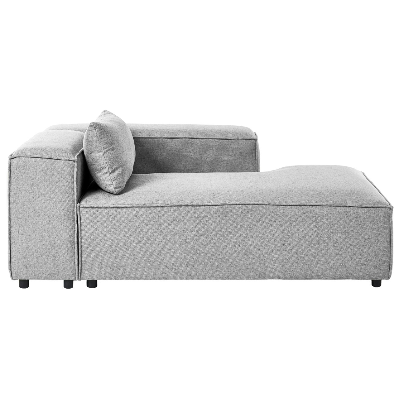 Chaise longue módulo izquierdo tecido cinzento