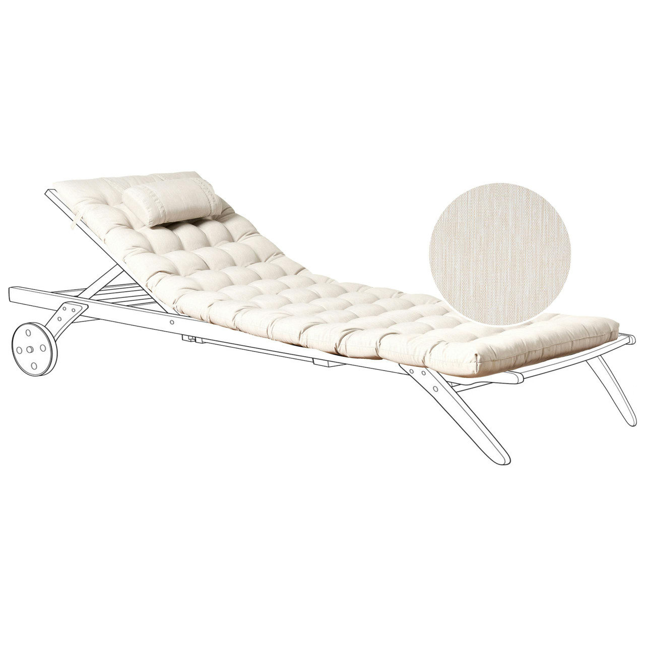 Coussin para espreguiçadeira Cesana bege claro