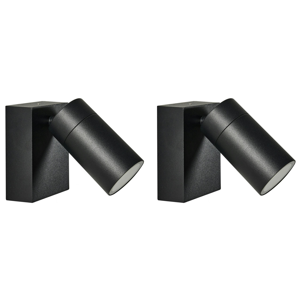 Conjunto de 2 candeeiros de parede para exterior MANOR Preto
