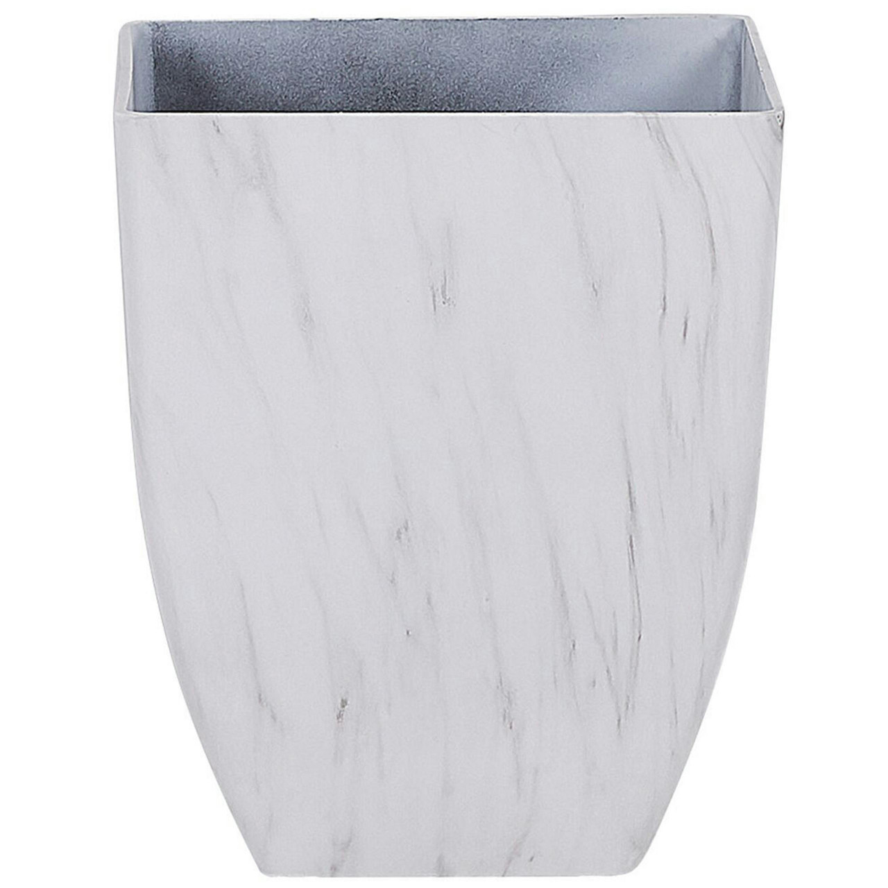 Vaso quadrado Miro em fibra de argila branco