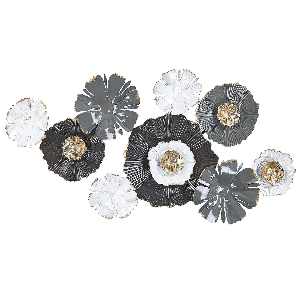 Decoração de parede Flor POTASSIUM Metal 49 cm Cinzento