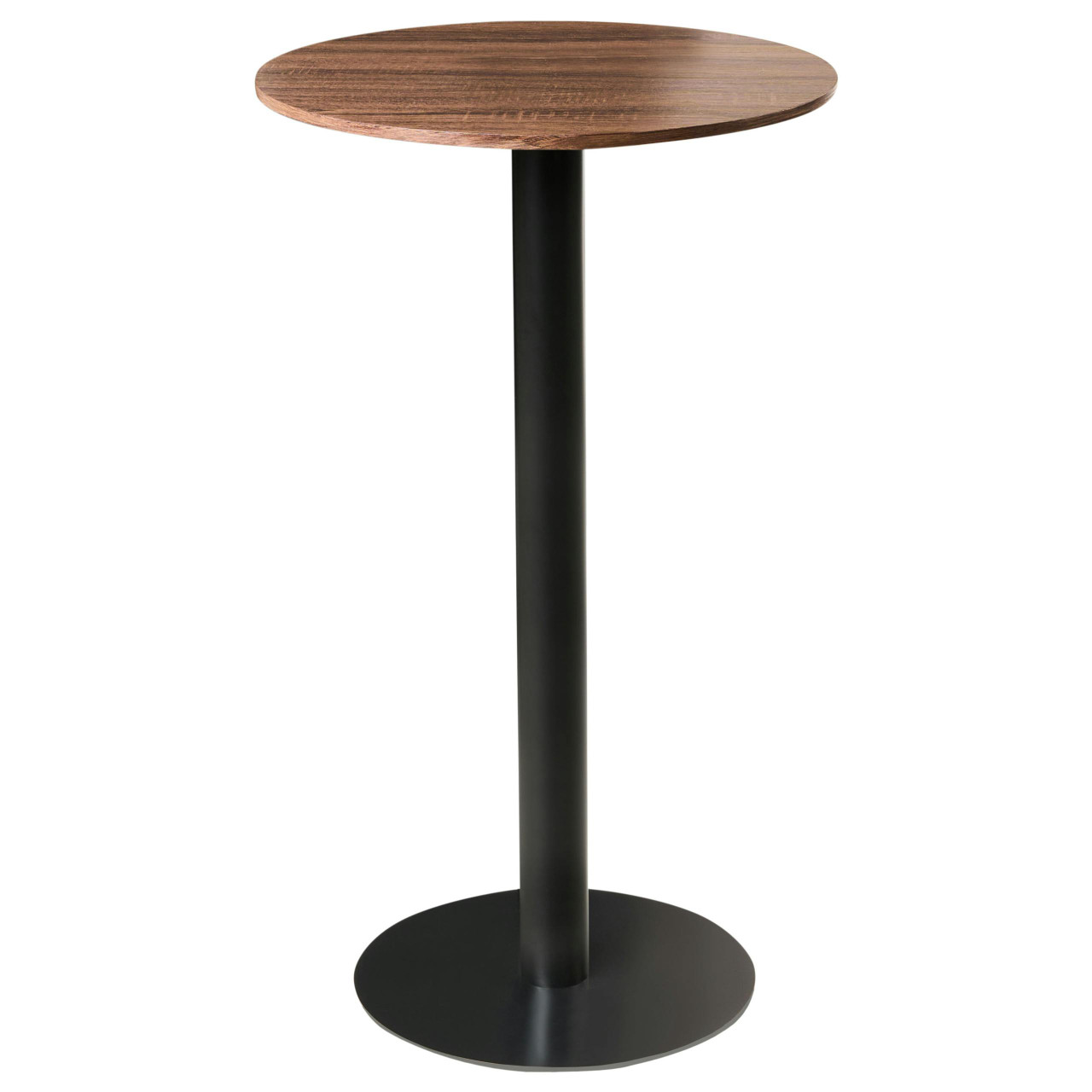 Mesa de bar Morella MDF e ferro cor branco com acabamento em chapa de papel