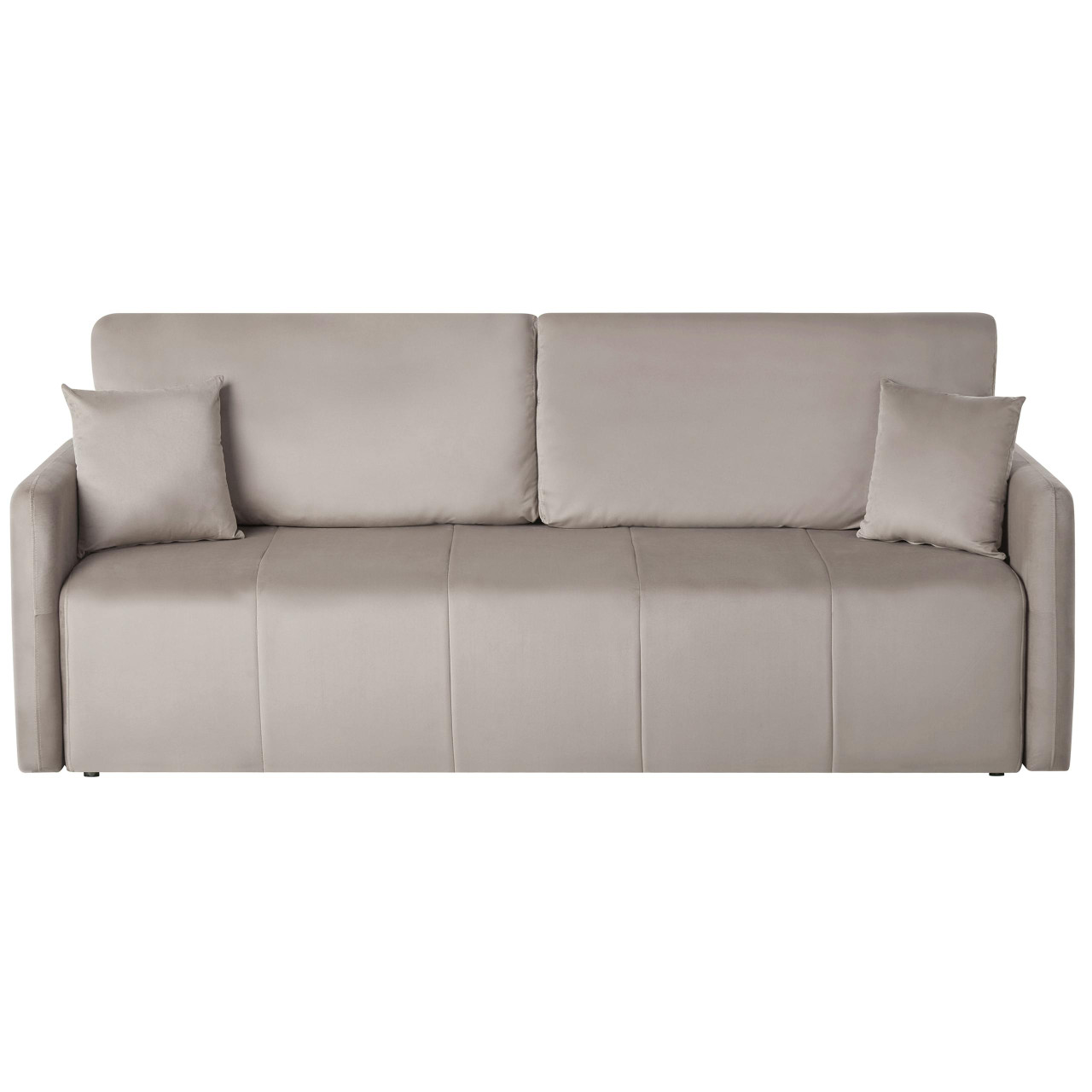 Sofá-cama 3 lugares EGGE Veludo Taupe