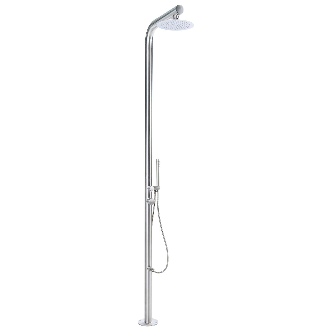 Chuveiro autónomo exterior BELIANI Marudi de Aço inoxidável Prateado 57x17x230