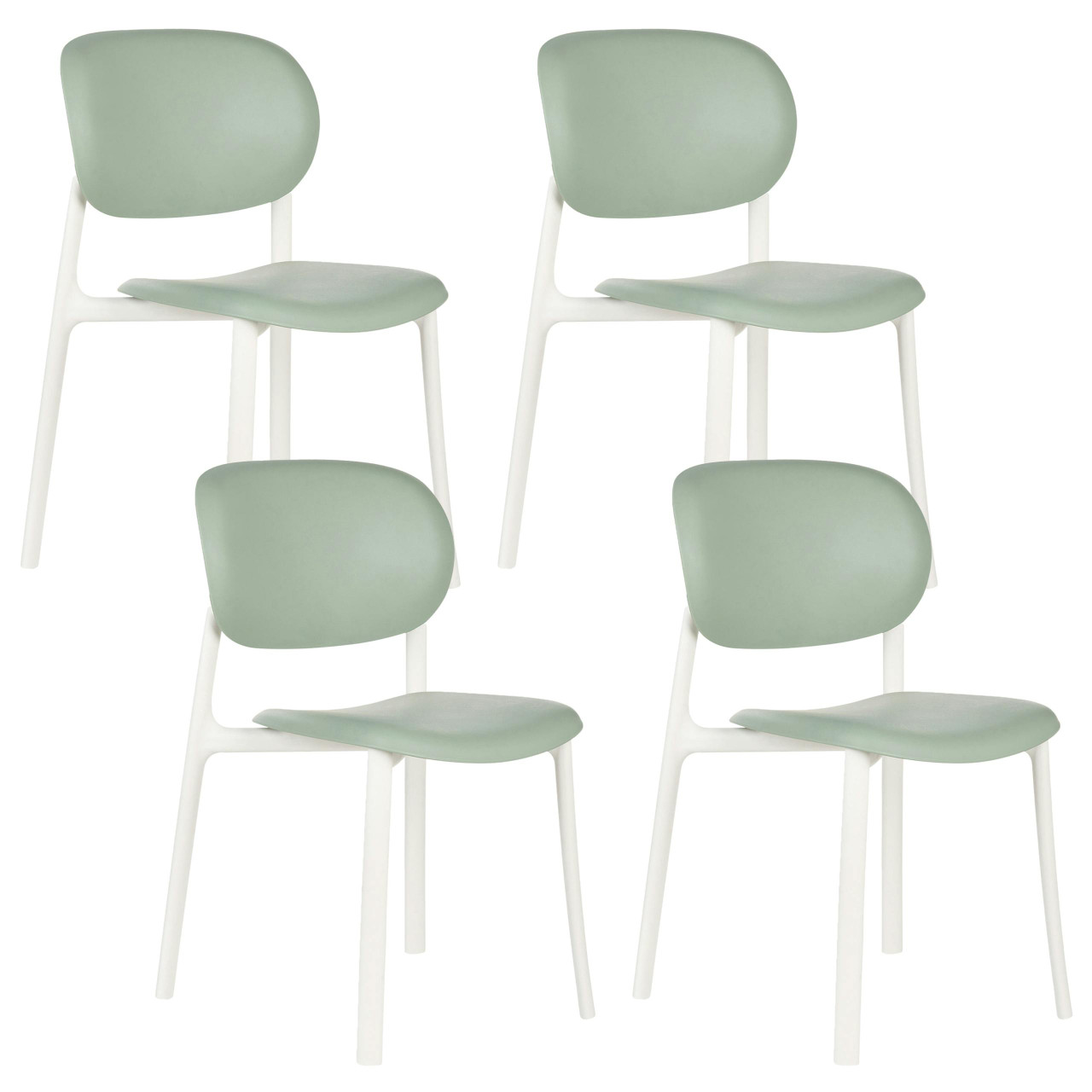 Conjunto de 4 cadeiras de jardim MUSANO Verde