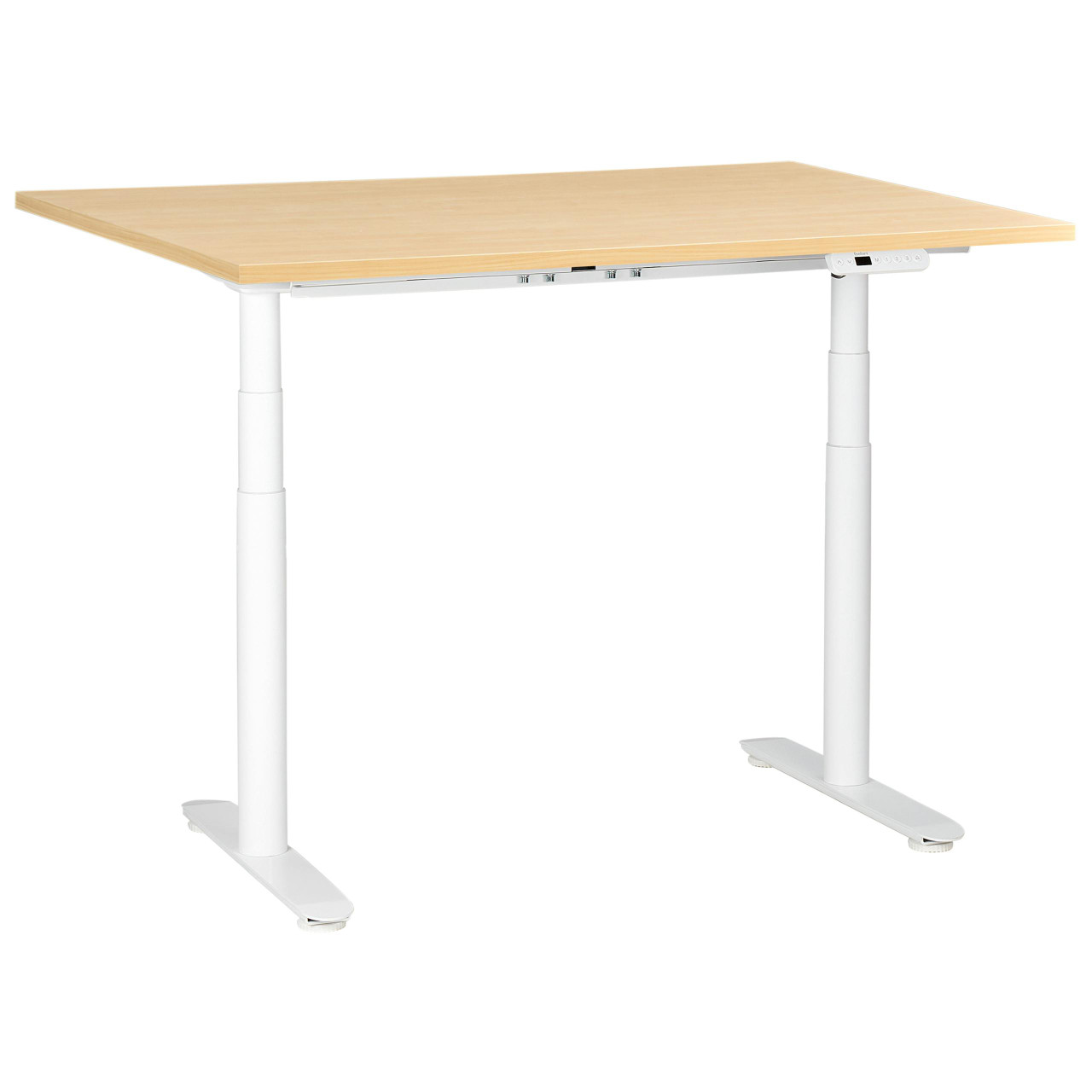 Escritorio Para Usar De Pie O Sentado Beliani Destinas De Tablero De Partículas Marrón 120x60x132