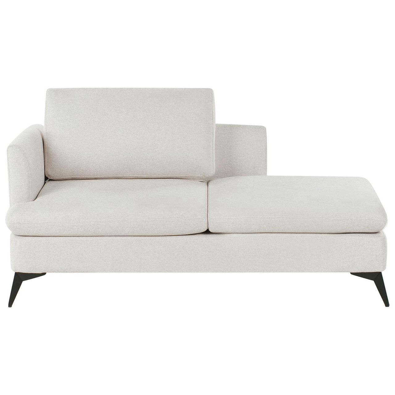 Chaise longue tecido bege orientação esquerda modelo Sievoz