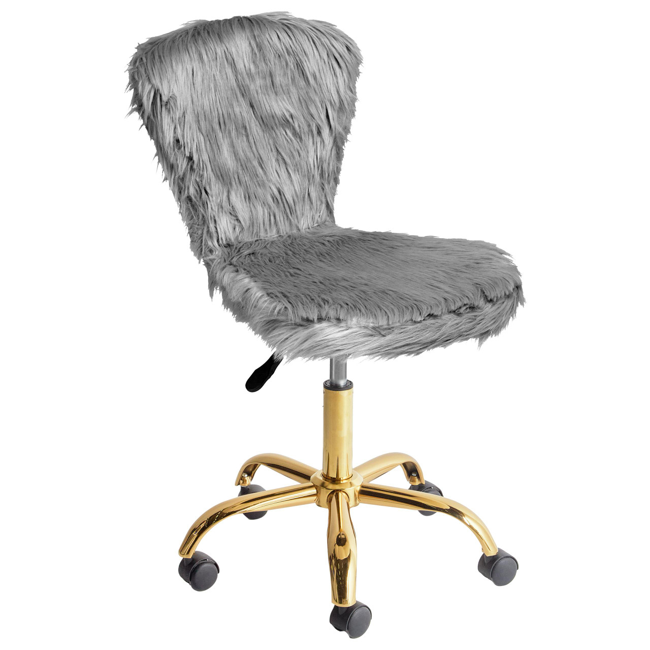 Cadeira home office MARGATE Imitação de pele Cinzento