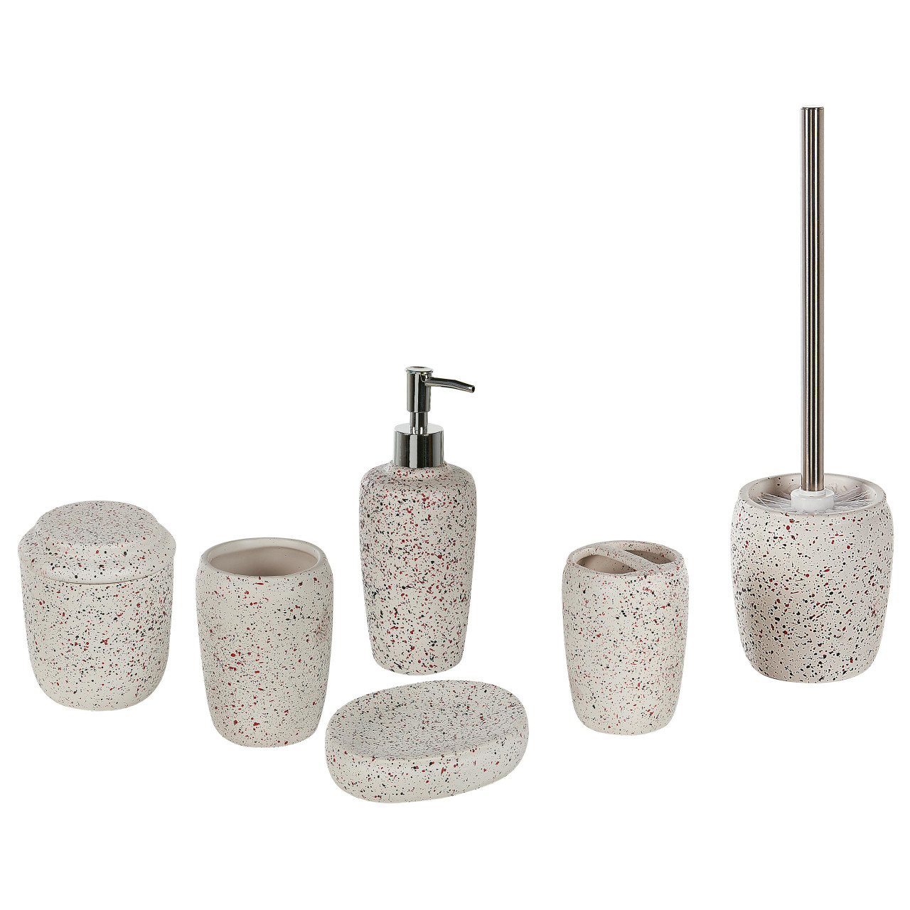 Conjunto de acessórios de casa de banho Palmilla em dolomite branco