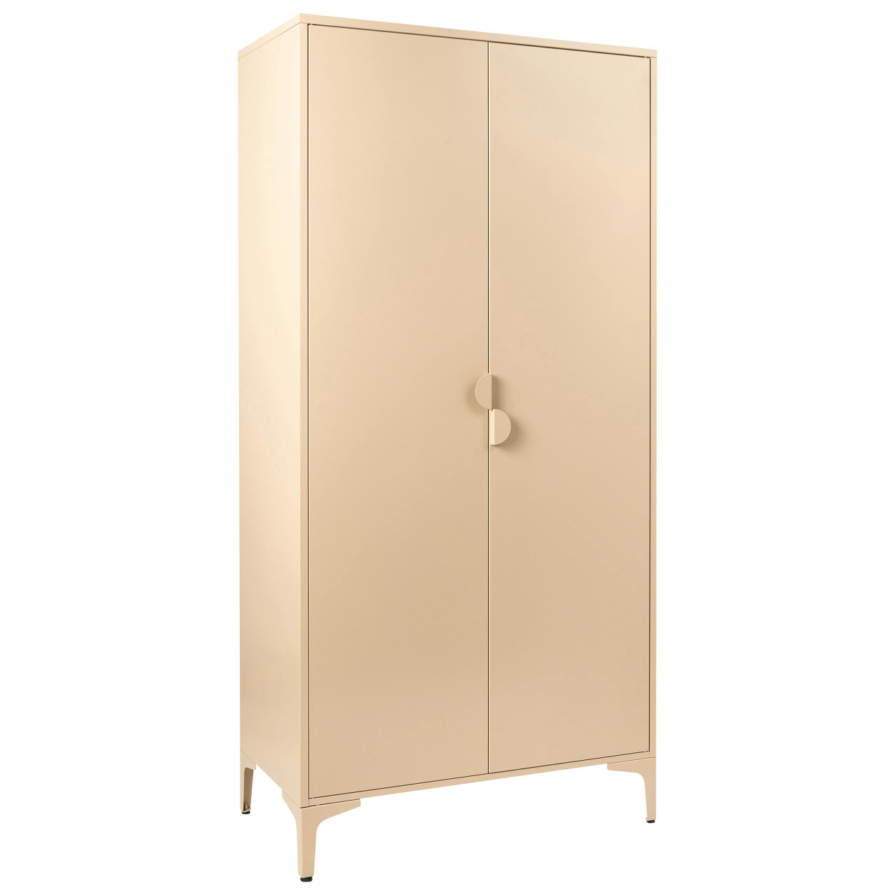 Roupeiro em metal para escritório em casa em metal caxemira BELIANI Ardura de Aço Creme 85x45x184