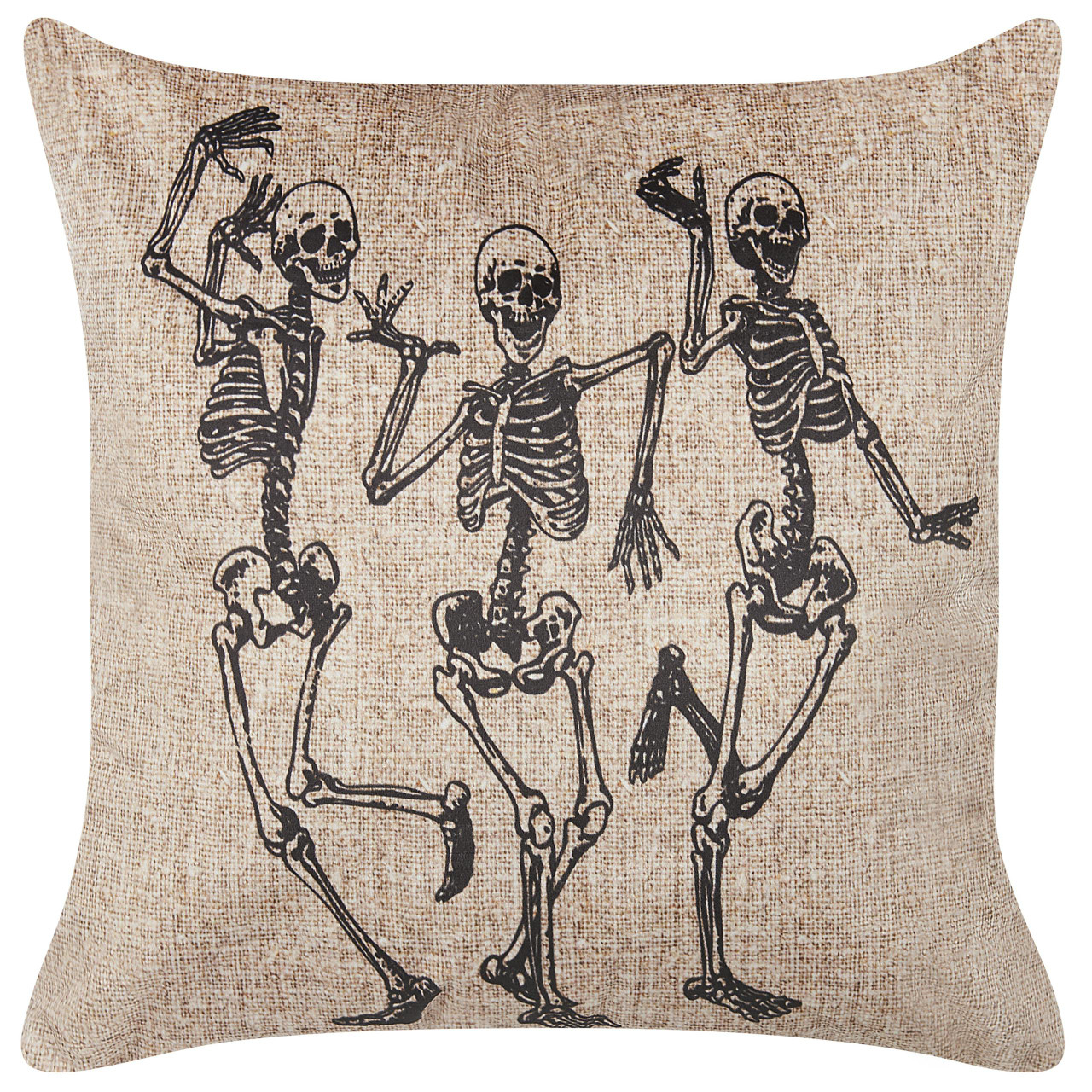 Almofada decorativa Mortesti em veludo creme