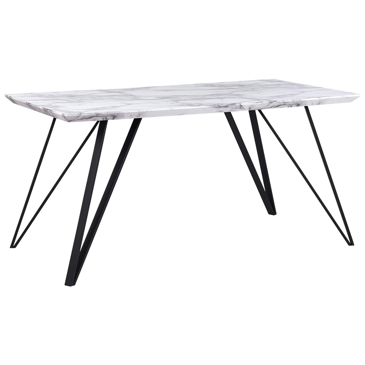 Mesa de jantar Molden MDF branco rectangular