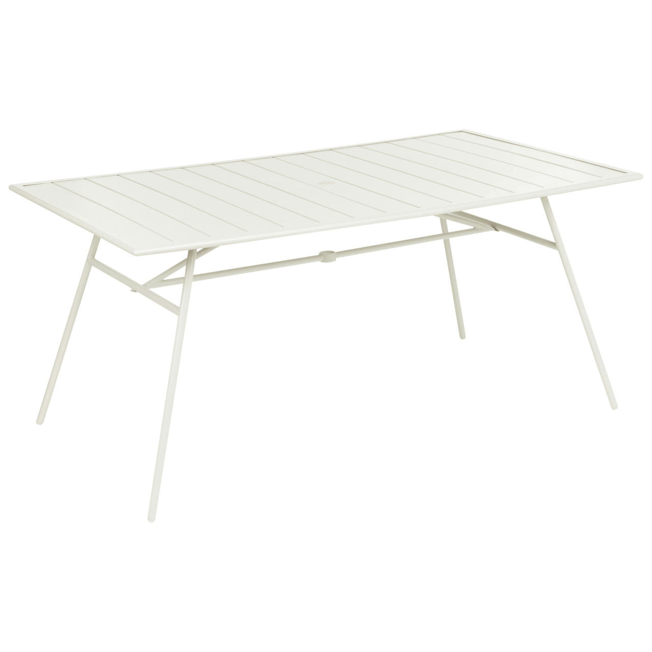 Mesa de refeição de jardim TERENZO 160 cm 90 cm Metal Creme claro