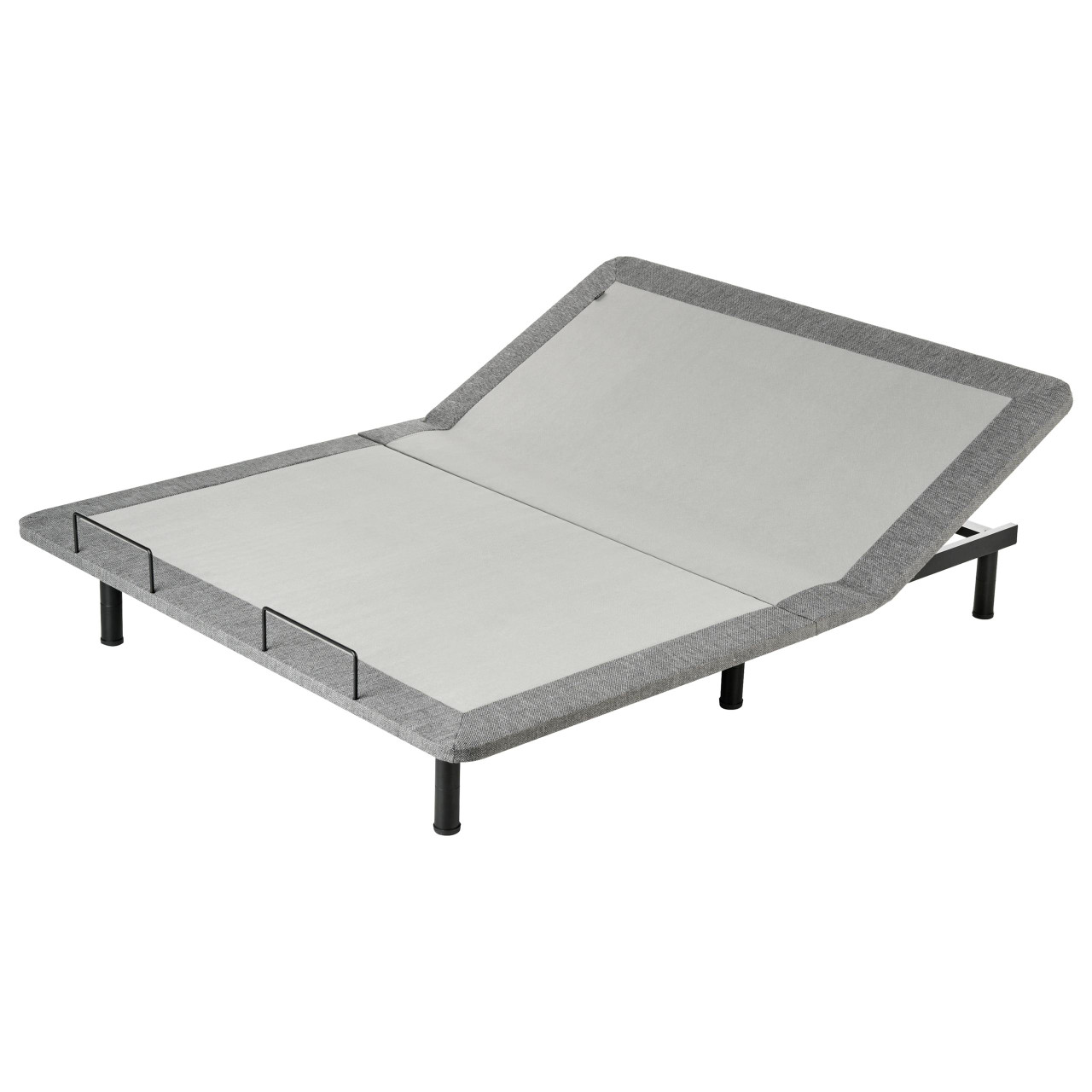 Somier Ajustable Eléctricamente Beliani Brunoy De Hierro Gris 160x200x35