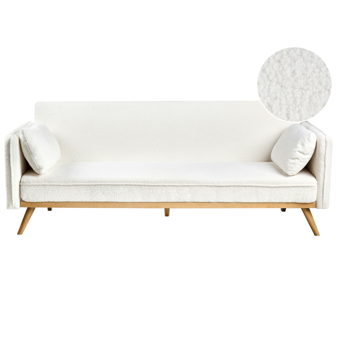 Sofá-cama ASAA Bouclé Branco creme